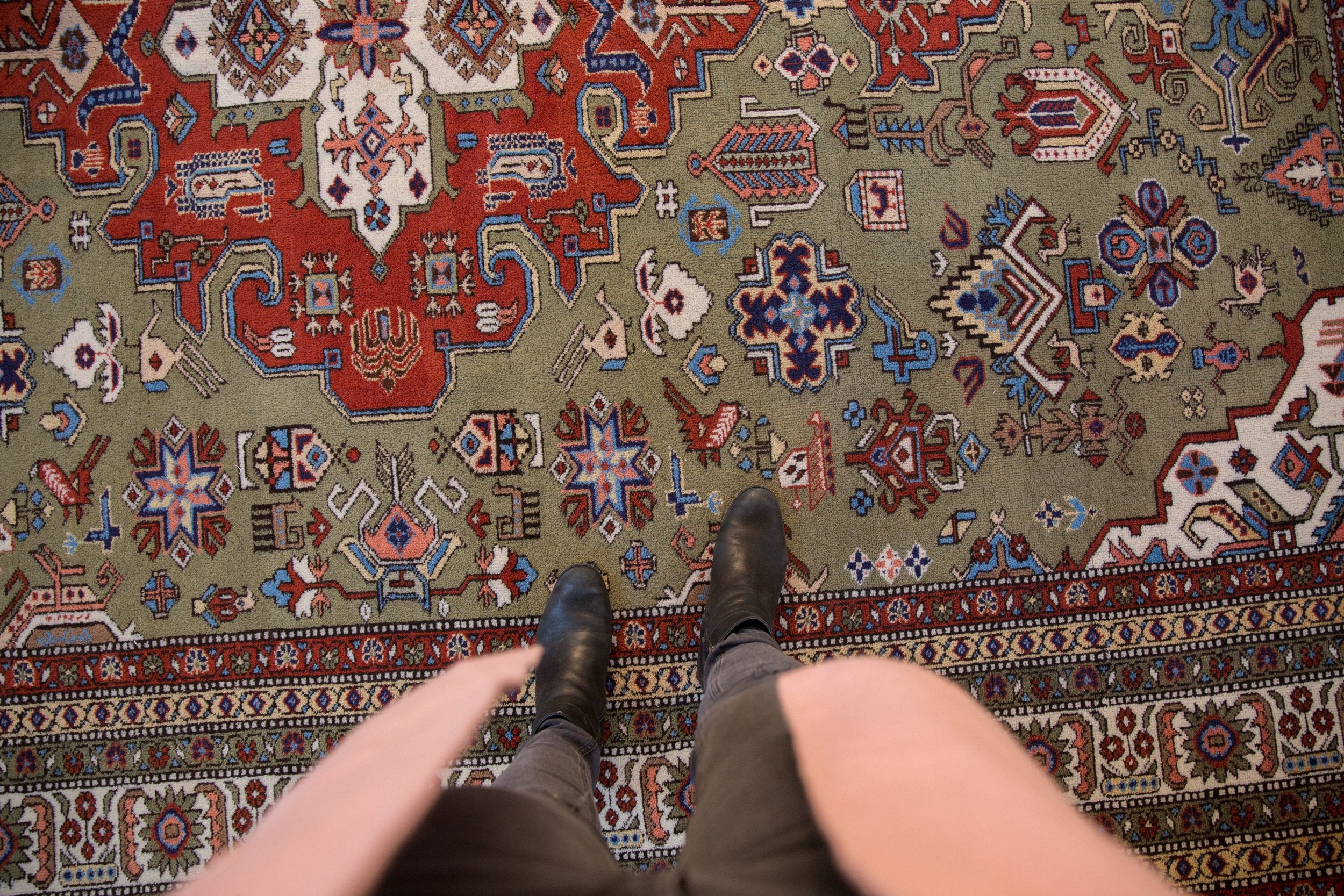 8.5x11.5 Vintage Ardebil Carpet // ONH Item mc001299 Image 1