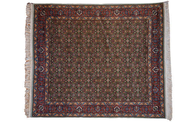 6x7 Vintage Bulgarian Tabriz Design Square Carpet // ONH Item mc001307