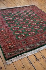6x6.5 Vintage Fine Pakistani Bokhara Design Square Carpet // ONH Item mc001308 Image 6