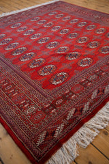 7x7 Vintage Fine Pakistani Bokhara Design Square Carpet // ONH Item mc001310 Image 5