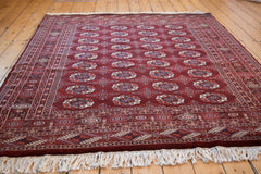 6x6.5 Vintage Fine Pakistani Bokhara Design Square Carpet // ONH Item mc001311 Image 5