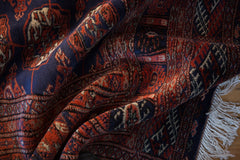 6.5x6.5 Vintage Fine Pakistani Bokhara Design Square Carpet // ONH Item mc001312 Image 6