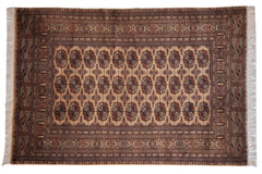 5.5x8 Vintage Fine Pakistani Bokhara Design Carpet // ONH Item mc001313