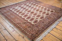 6.5x7 Vintage Fine Pakistani Bokhara Design Square Carpet // ONH Item mc001315 Image 4