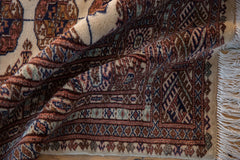 6.5x7 Vintage Fine Pakistani Bokhara Design Square Carpet // ONH Item mc001315 Image 8