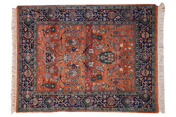 5x6.5 Vintage Indian Bijar Design Rug // ONH Item mc001316