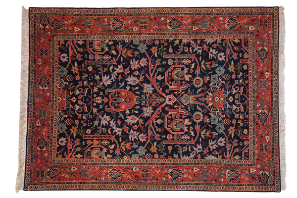 5.5x7.5 Vintage Indian Bijar Design Carpet // ONH Item mc001317