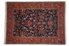 5.5x7.5 Vintage Indian Bijar Design Carpet // ONH Item mc001317