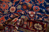 Detailed Herati motif on the plush, tightly woven wool of a vintage Russian rug.