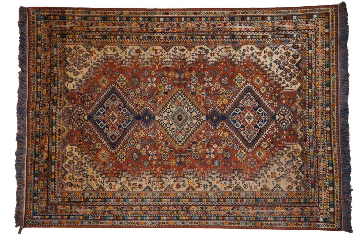 5.5x7.5 Vintage Indian Shiraz Design Carpet // ONH Item mc001326