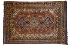 5.5x7.5 Vintage Indian Shiraz Design Carpet // ONH Item mc001326