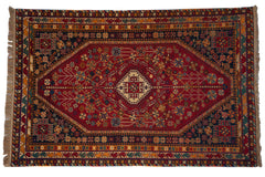 5.5x8 Vintage Indian Shiraz Design Carpet // ONH Item mc001327