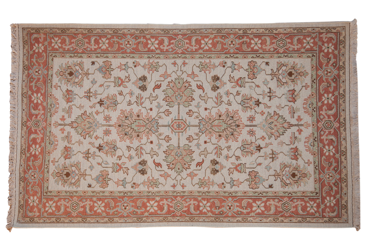 5x8 New Soumac Indian Mahal Design Carpet // ONH Item mc001330
