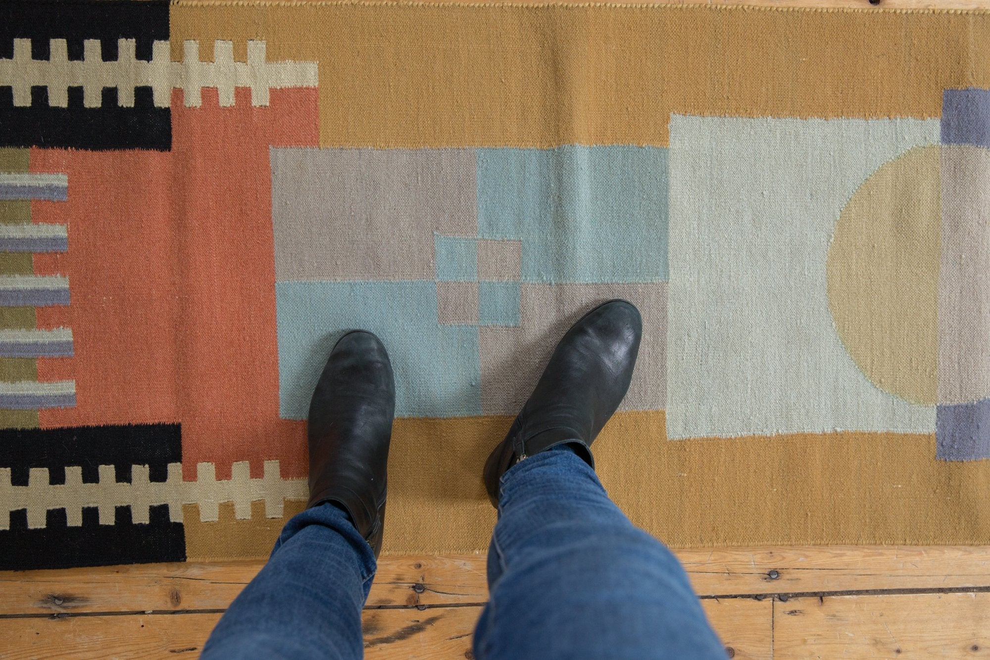 2x12 Vintage Contemporary Kilim Rug Runner // ONH Item mc001348 Image 1