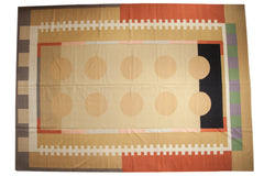 12.5x17.5 Vintage Contemporary Kilim Carpet // ONH Item mc001352
