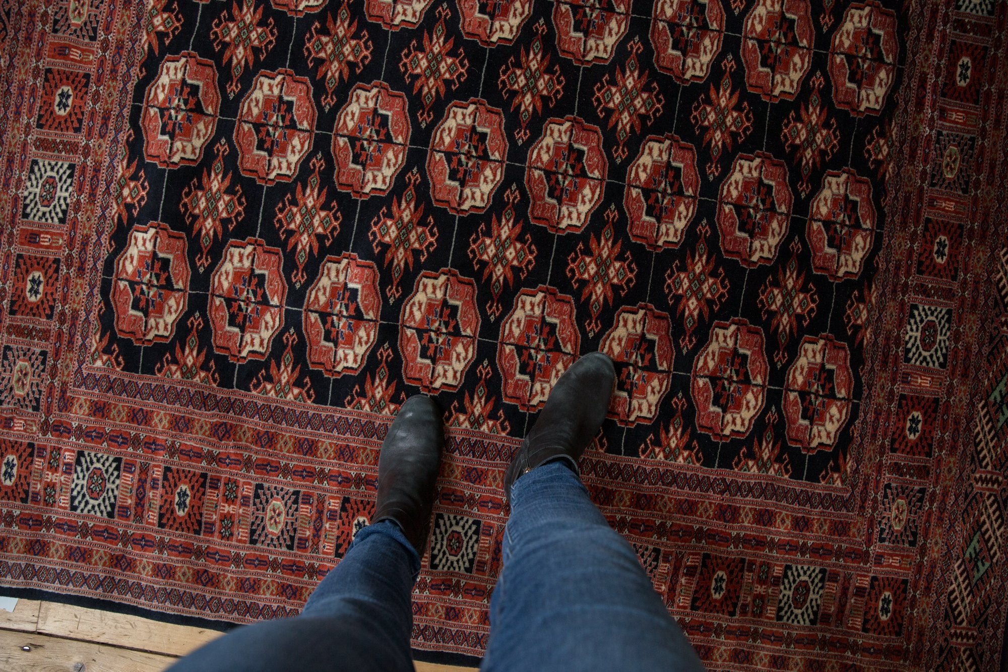 6x6 Vintage Fine Pakistani Bokhara Design Square Carpet // ONH Item mc001359 Image 1