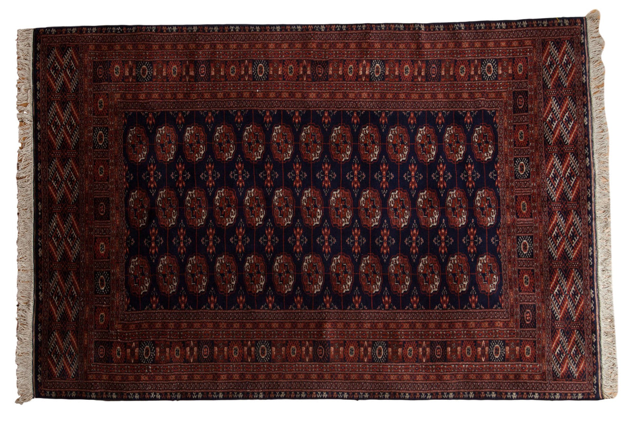 5.5x8 Vintage Fine Pakistani Bokhara Design Carpet // ONH Item mc001360