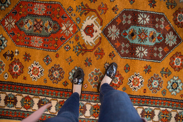 5.5x7.5 Vintage Siberian Kazak Design Carpet // ONH Item mc001368 Image 1