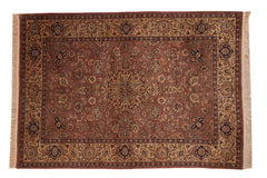 5.5x8 Vintage Romanian Tabriz Design Carpet // ONH Item mc001369