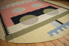 10x10 Vintage Contemporary Kilim Round Carpet // ONH Item mc001378 Image 3
