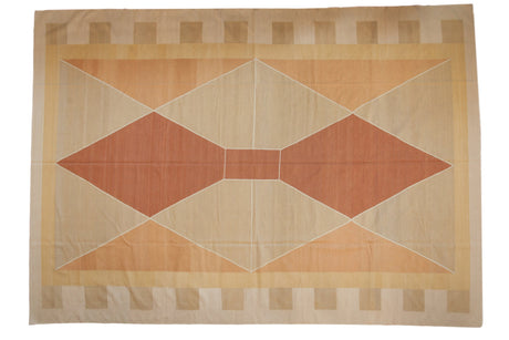 10x14.5 Vintage Contemporary Kilim Carpet // ONH Item mc001381