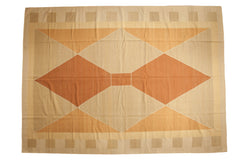 10.5x14.5 Vintage Contemporary Kilim Carpet // ONH Item mc001384