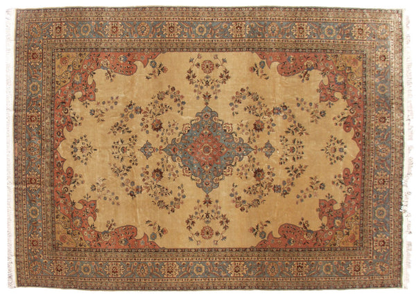 13x18 Vintage Romanian Tabriz Design Carpet // ONH Item mc001386