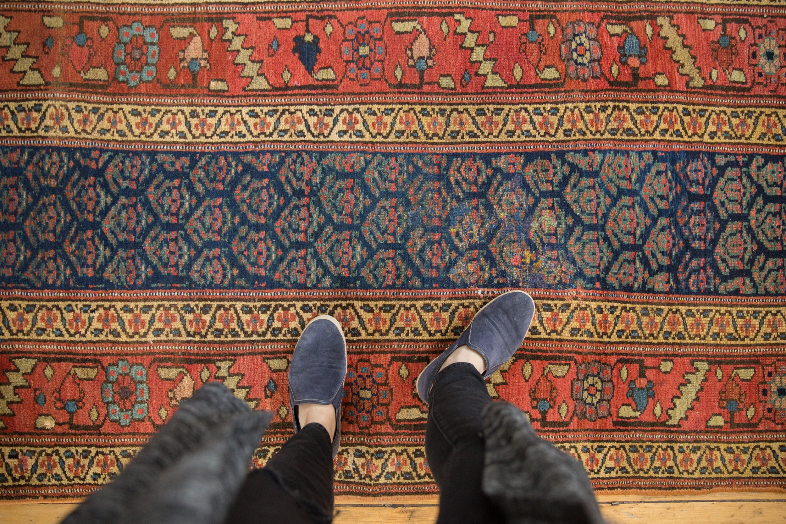 3.5x12.5 Antique Kurdish Rug Runner // ONH Item mc001395 Image 1