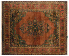 xxdd8x10 Vintage Tea Washed Indian Serapi Design Carpet // ONH Item mc001414