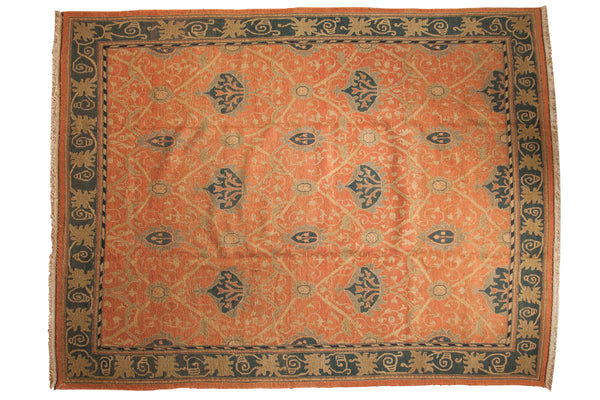 RESERVED 9x11.5 Vintage Tea Washed Indian Arts And Crafts Soumac Design Carpet // ONH Item mc001418