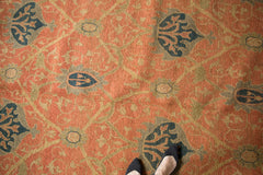 RESERVED 9x11.5 Vintage Tea Washed Indian Arts And Crafts Soumac Design Carpet // ONH Item mc001418 Image 1