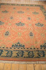 RESERVED 9x11.5 Vintage Tea Washed Indian Arts And Crafts Soumac Design Carpet // ONH Item mc001418 Image 8