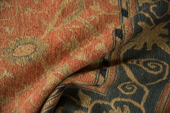 RESERVED 9x11.5 Vintage Tea Washed Indian Arts And Crafts Soumac Design Carpet // ONH Item mc001418 Image 13