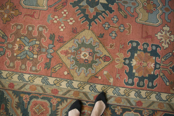 8x10 Vintage Tea Washed Indian Serapi Soumac Design Carpet // ONH Item mc001420 Image 1