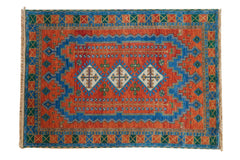 4.5x6.5 Vintage Indian Caucasian Design Rug // ONH Item mc001421