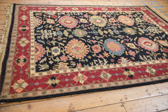 6x8.5 Vintage Tea Washed Indian Serapi Soumac Design Carpet // ONH Item mc001422 Image 8