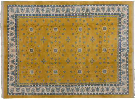 8.5x11.5 Vintage Indian Art Deco Design Carpet // ONH Item mc001424