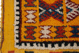 Plush, full pile and original side cord selvage on a vintage Moroccan Murat rug.