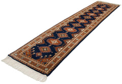 xxdd2.5x12 Vintage Indian Turkmen Design Rug Runner // ONH Item mc001437 Image 7