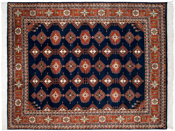 8x10 Vintage Indian Turkmen Design Carpet // ONH Item mc001438