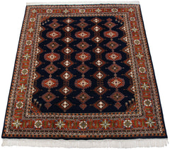 xxdd8x10 Vintage Indian Turkmen Design Carpet // ONH Item mc001438 Image 2