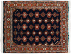 xxdd8x10 Vintage Indian Turkmen Design Carpet // ONH Item mc001438 Image 8