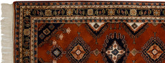 xxdd2.5x20.5 Vintage Indian Turkmen Design Rug Runner // ONH Item mc001441 Image 4