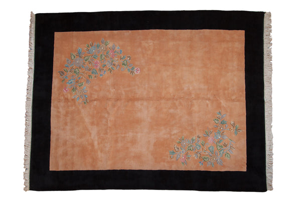 9x11.5 Vintage Indian Art Deco Design Carpet // ONH Item mc001442