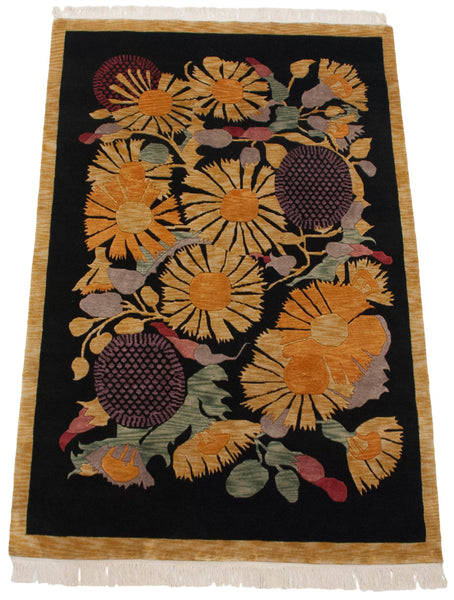 6x9 Vintage Indian Art Deco Design Carpet // ONH Item mc001443 Image 1
