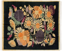 xxdd8x9.5 Vintage Indian Art Deco Design Carpet // ONH Item mc001444