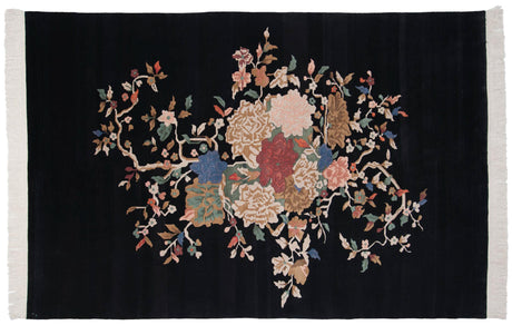 6x8.5 Vintage Indian Art Deco Design Carpet // ONH Item mc001445