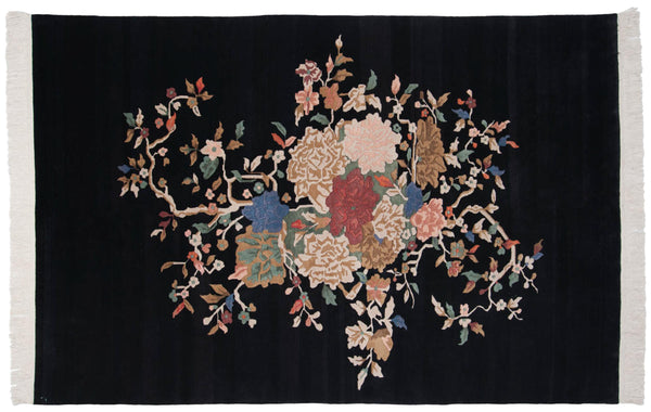 6x8.5 Vintage Indian Art Deco Design Carpet // ONH Item mc001445