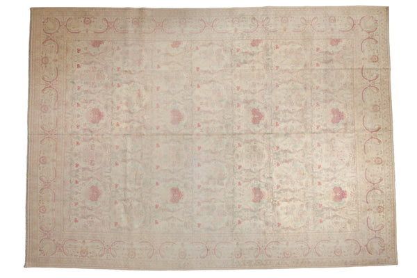 10x14 Vintage Distressed Bulgarian Kerman Design Carpet // ONH Item mc001446