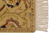 Intact selvage and clean fringe on a vintage Armenian rug with a full, dense wool pile.